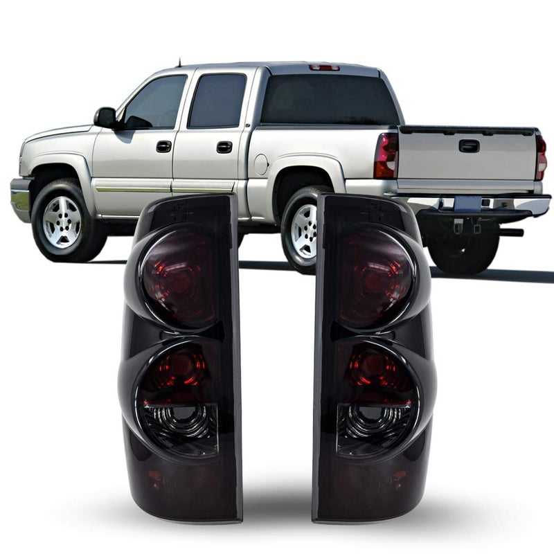 CPW Tail Lights For Chevy Chevrolet Silverado 1999-2007 1500/2500/3500 GMC Sierra 1999 2000 2001 2002 Taillights Assembly Pickup Brake Rear Lamps Black/Smoke - Image 1